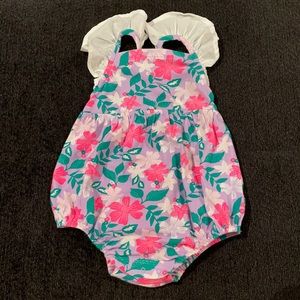 Tucker and Tate floral ruffle romper girls size 18m NWT